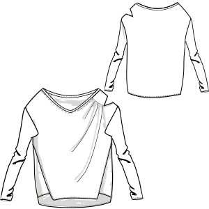 Fashion sewing patterns for T-Shirt 7191